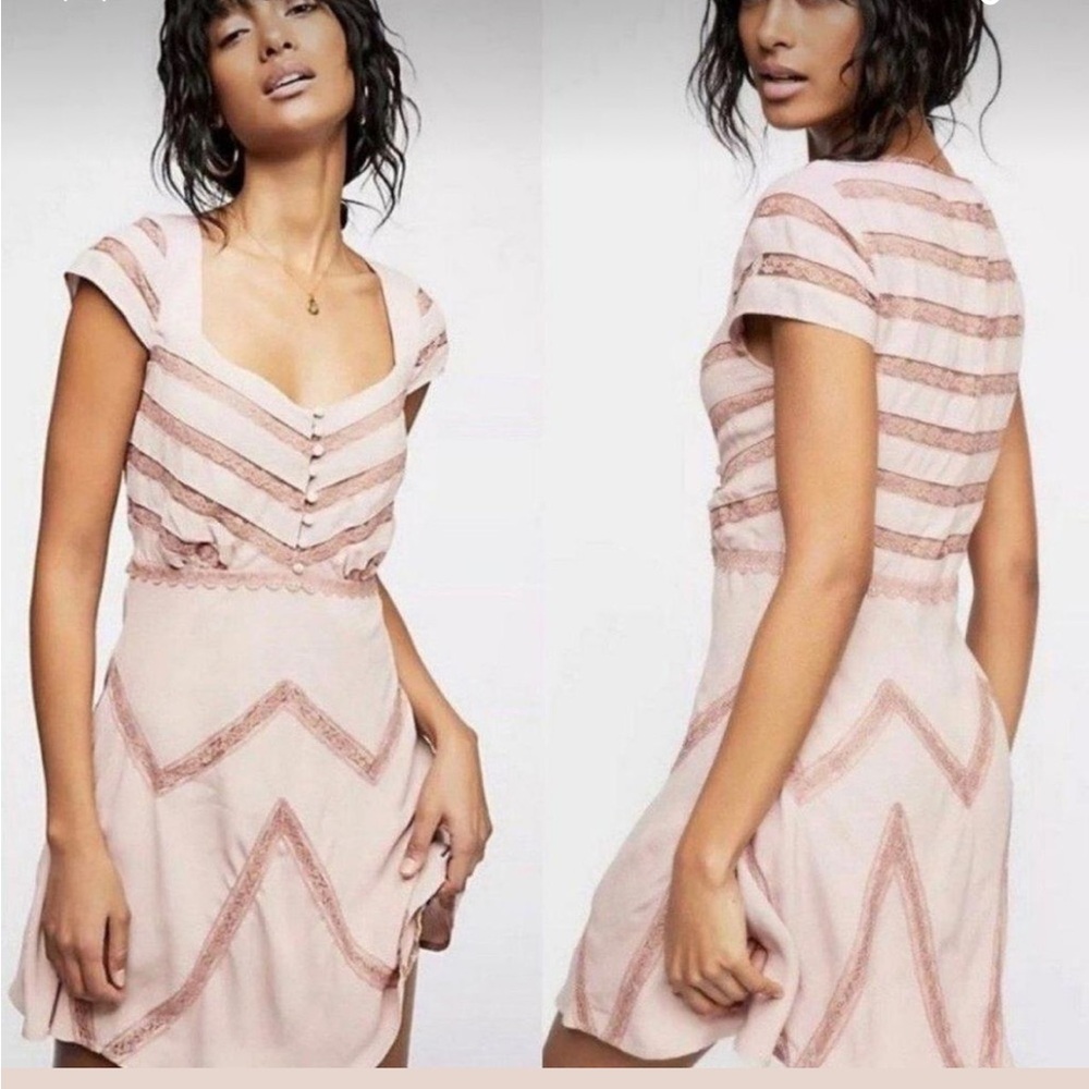 Free People xs Elegant Pink Dress